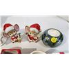 Image 5 : Vintage Porcelain, Ceramic Christmas Candle Holders and Figurines