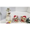 Image 6 : Vintage Porcelain, Ceramic Christmas Candle Holders and Figurines