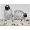 Image 2 : Retro 1070's Oil Cruet/SP set & 2 sets Mid century cut glass-Silver tops S & P shakers