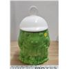 Image 1 : Large Cute Frog Cookie Jar - wearing a baseball hat - mid-century