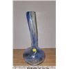 Image 1 : Hand Blown Glass Vase - Vintage - Artist Signature on bottom.