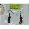 Image 4 : Northwest Territories Faux Bone Earrings; Copper Earrings; Stirrup Necklace