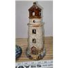 Image 4 : Vintage Light House T-lite; Ceramic Rattle; Shell Votive; Glazed Ceramic Soap holder