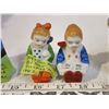 Image 4 : Salt & Pepper Shakers; Occupied Japan 1940's, Tower shaped-1920, Single Clown 60's