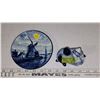 Image 2 : Delft Blue Holland Plate; Dutch Boy & Girl Figurine - Holland