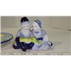 Image 3 : Delft Blue Holland Plate; Dutch Boy & Girl Figurine - Holland