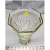 Image 2 : Iris & Herrington Depression Glass Vase 1930's 9" H x 5"W