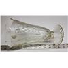 Image 3 : Iris & Herrington Depression Glass Vase 1930's 9" H x 5"W
