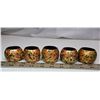 Image 1 : 5 Oriental Hand Painted - LacqueredVintage Napkin Rings - different scenes
