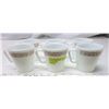 Image 1 : Pyrex Milk Glass Cups - set of 6 Woodland Design 1980's