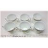 Image 2 : Pyrex Milk Glass Cups - set of 6 Woodland Design 1980's