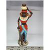 Image 1 : Hand Painted Ceramic Figurine - African - signed by artist.