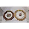 Image 1 : Currier & Ives Plate in Handmade Wooden Frame & 14" Eggshell Nautilus Plate 1950's