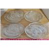 Image 1 : Homestead Wheat Snack Plate Set - Lot 10 Plates 4 cups 1950's Federal Glass
