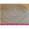 Image 2 : Homestead Wheat Snack Plate Set - Lot 10 Plates 4 cups 1950's Federal Glass