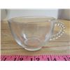 Image 4 : Homestead Wheat Snack Plate Set - Lot 10 Plates 4 cups 1950's Federal Glass