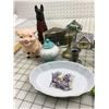 Image 2 : LOT OF MISC FIGURINES, CANDLE HOLDERS, SALT AND PEPPER SHAKERS, ETC
