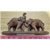 Image 3 : Vintage Hand Carved Elephants - Hardwood India - Good Luck Symbol