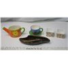 Image 1 : 5 Small Ceramic Planters for Succulents/Cactus etc