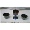 Image 2 : 3 Vintage Ceramic Pieces; 1 Chalice and 2 Small Planters