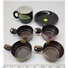 Image 1 : 4 Tin/Copper Stacking Cups and Café De Cuba Cup & Saucer Striking Design