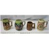 Image 1 : 4 Glazed Hand Painted Beer Steins Bavarian, Canada Arms, Oklahoma