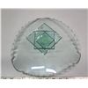Image 4 : Repurposed Vintage Glass Art Piece/Display Bowl - Green Tinted Glass - 1990's
