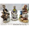 Image 1 : 3 Bisque Porcelain Figurines Mid Century - hand painted - full of character