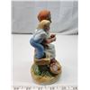 Image 3 : 3 Bisque Porcelain Figurines Mid Century - hand painted - full of character