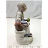 Image 5 : 3 Bisque Porcelain Figurines Mid Century - hand painted - full of character