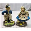 Image 1 : Beautiful Hand Painted Dutch Boy & Girl Devonshire Canada 1950's - 8 " high