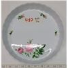 Image 1 : Christine Holm Retired Vintage Quiche/Flan 9.5 " Floral Rose Pattern 1980's