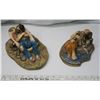Image 1 : 2 Hobo Figurines Mid Cent Hand Painted Folk Art - very detailed large 12" long felt under.