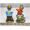 Image 2 : Charming Children - 2 Porcelain Bisque Figurines - Turn of Century Numbered