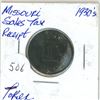 Image 1 : 1930 Missouri USA sales tax receipt token