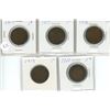 Image 1 : 5 Canadian large 1¢ pennies - 1917 X 2, 1918, 1919 & 1920