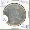 Image 1 : 1922 Peace dollar AU55