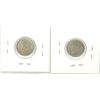 Image 2 : Two unc US 10¢ 1951-D & 1952-D Roosevelt dimes