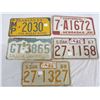 Image 1 : Lot of 5 Old American License Plates