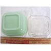 Image 2 : Fire King Jadeite Small Fridge Jar with Lid