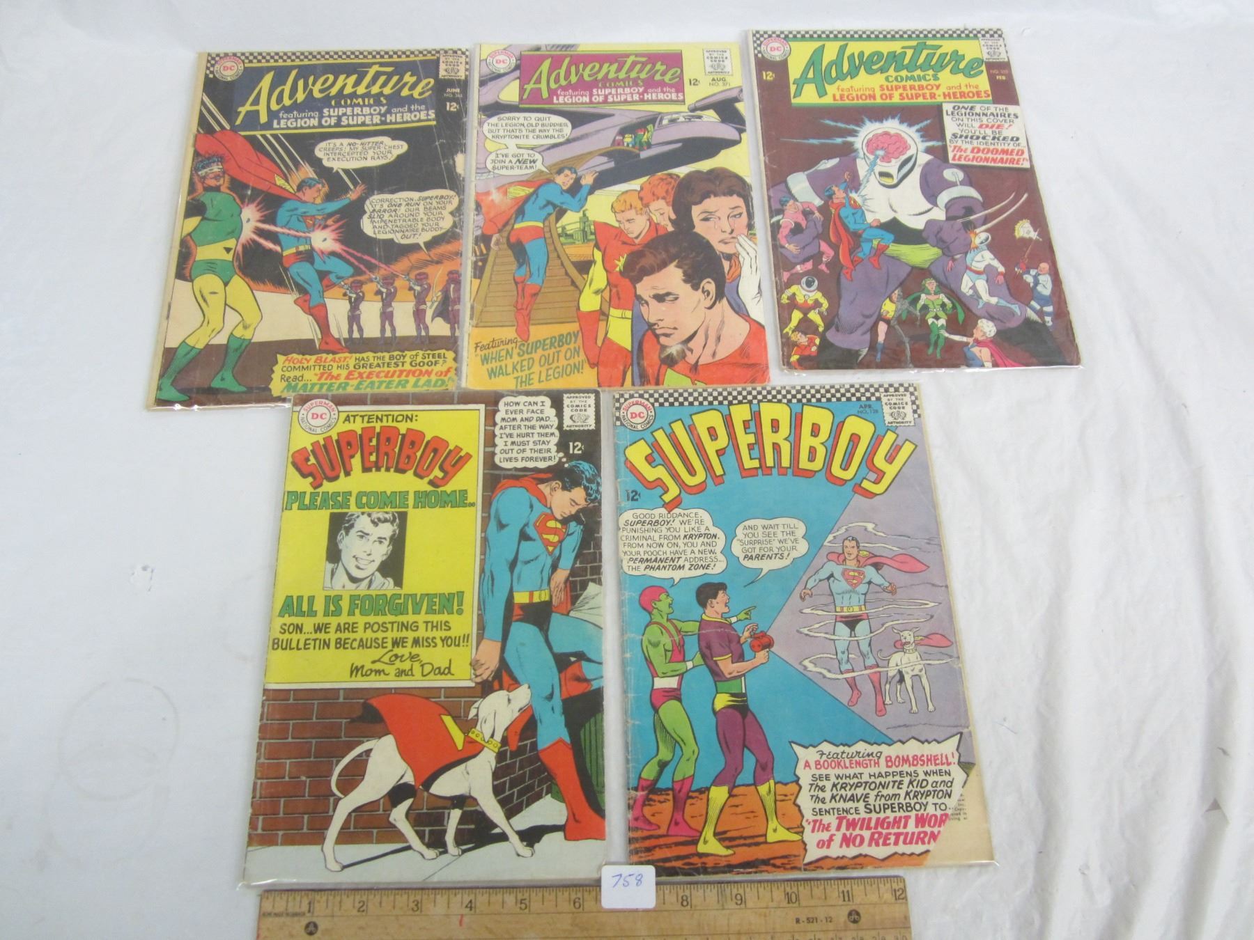 5 Superboy 12 cent Comics