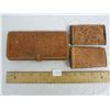 Image 2 : 3 Mexican Leather Items Wallet Ect.
