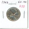 Image 1 : 1943 Silver 25 Cents. World War II issue. EF-40. Nice.