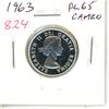 Image 1 : 1963 Silver 25 Cents. PL-65 with Cameo. Bright White.