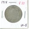 Image 1 : 1918 Silver 50 Cents. Issued during the last year of World War I. VG-8.