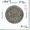 Image 1 : 1947 Straight 7 Left Silver 50 Cents. F-12.