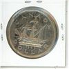 Image 2 : 1949 Silver Dollar. Commemorates Newfoundland joining Canada. Depicts John Cabot’s ship Matthew. AU-