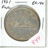 Image 1 : 1951 FWL Silver Dollar. Full Water Lines in front of canoe. EF-40.