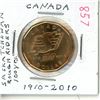 Image 1 : 1910 – 2010 Saskatchewan Roughriders Loonie. BU.
