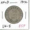 Image 1 : Colony of Newfoundland. 1917c Silver 50 Cents. Minted in Canada because of World War I. VG-8.